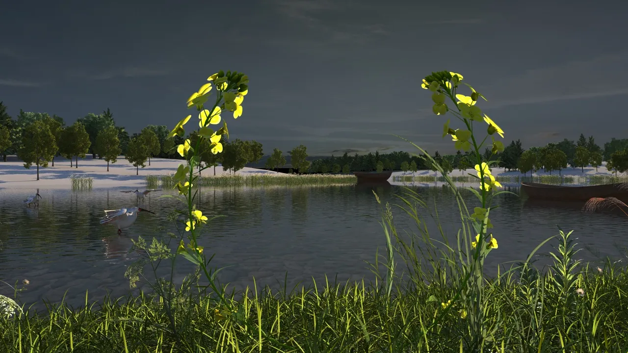 Wetland 3D Model .c4d .max .obj .3ds .fbx .stl .blend 