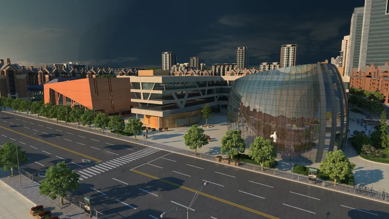 Urban architecture 3D Model .c4d .max .obj .3ds .fbx .stl .blend 