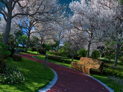 都市公園 3Dモデル