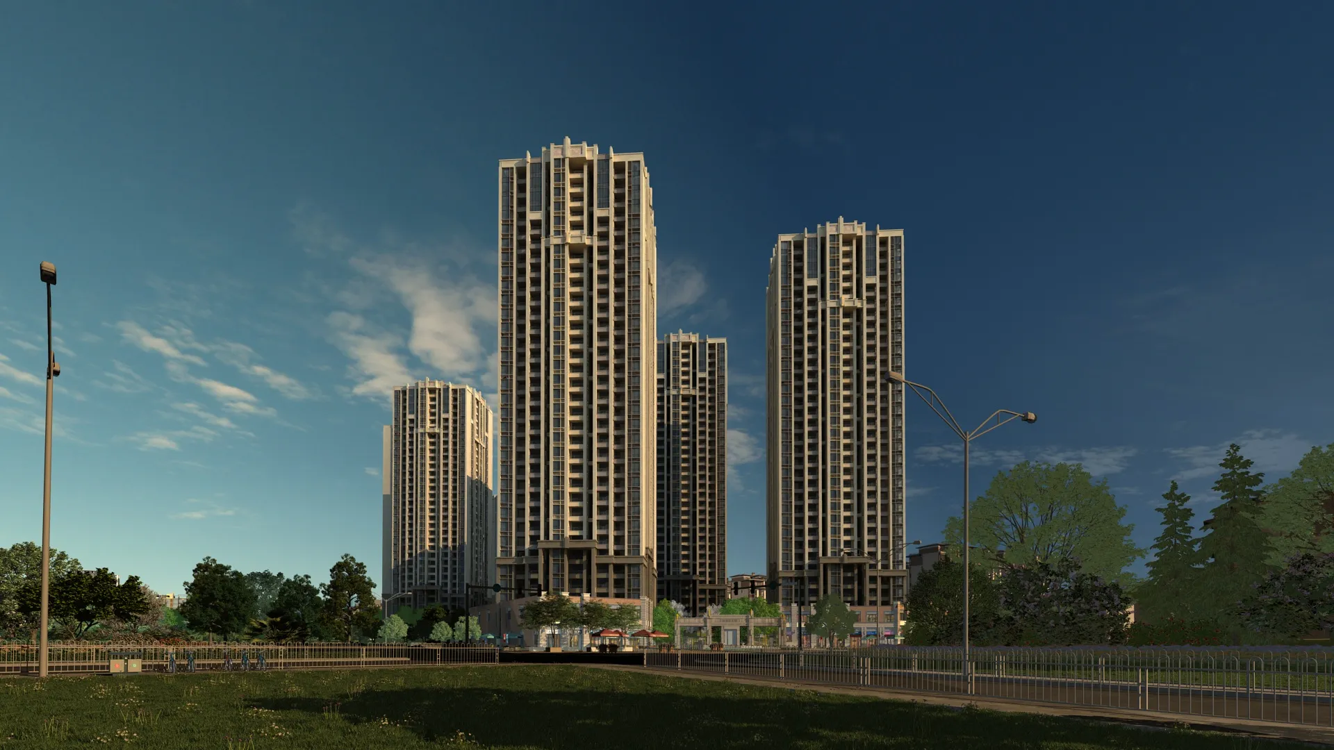 Urban architecture 3D Model .c4d .max .obj .3ds .fbx .stl .blend 