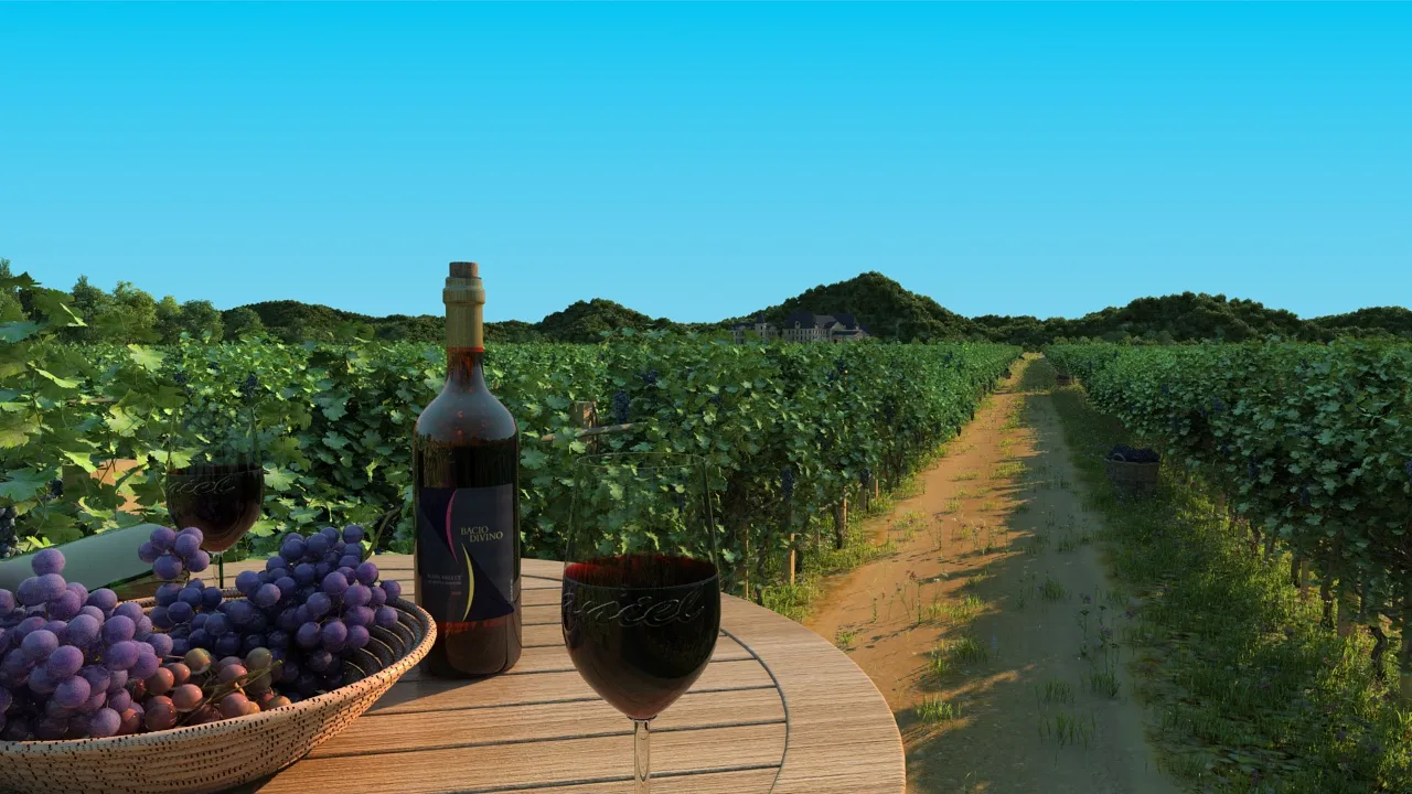 Vineyard 3D Model .c4d .max .obj .3ds .fbx .stl .blend 