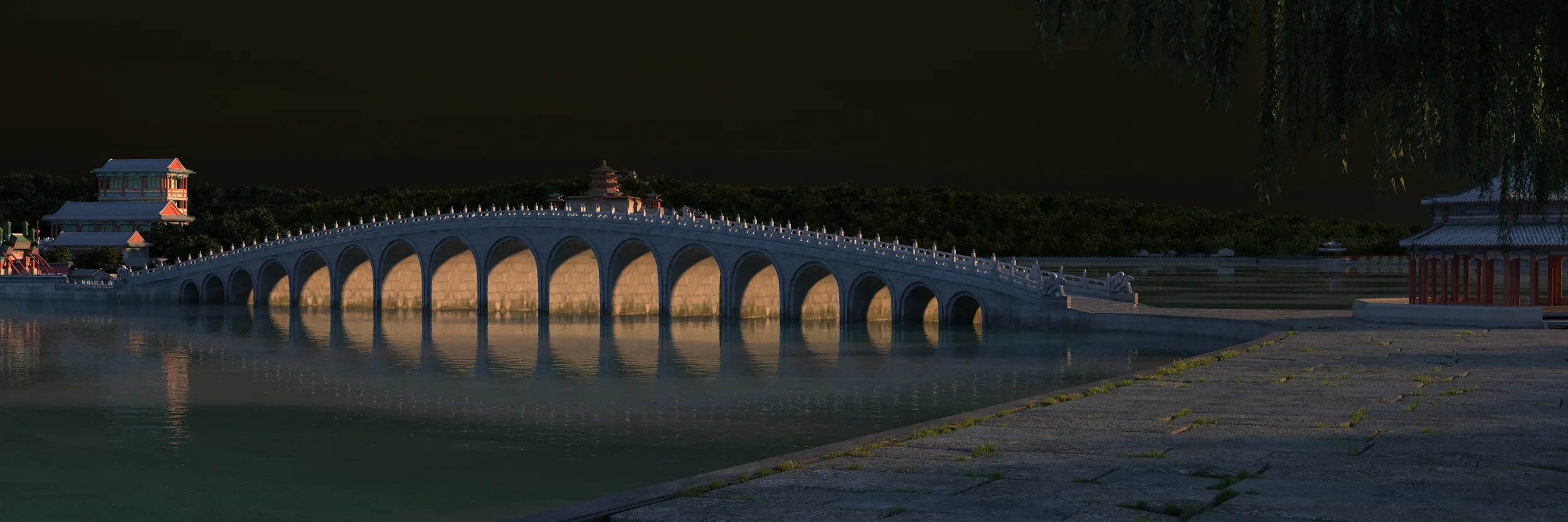 Ancient palace 3D Model .c4d .max .obj .3ds .fbx .stl .blend 