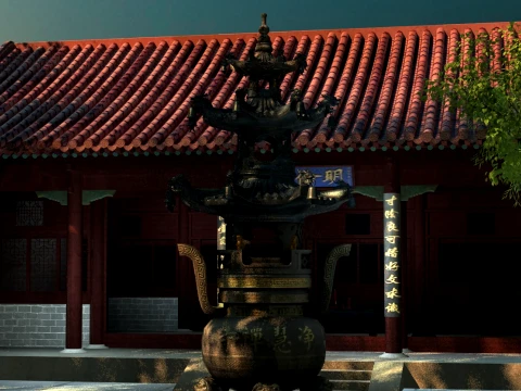 Temple 3D Model