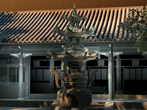 Temple 3D Model