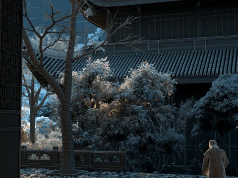 Temple 3D Model