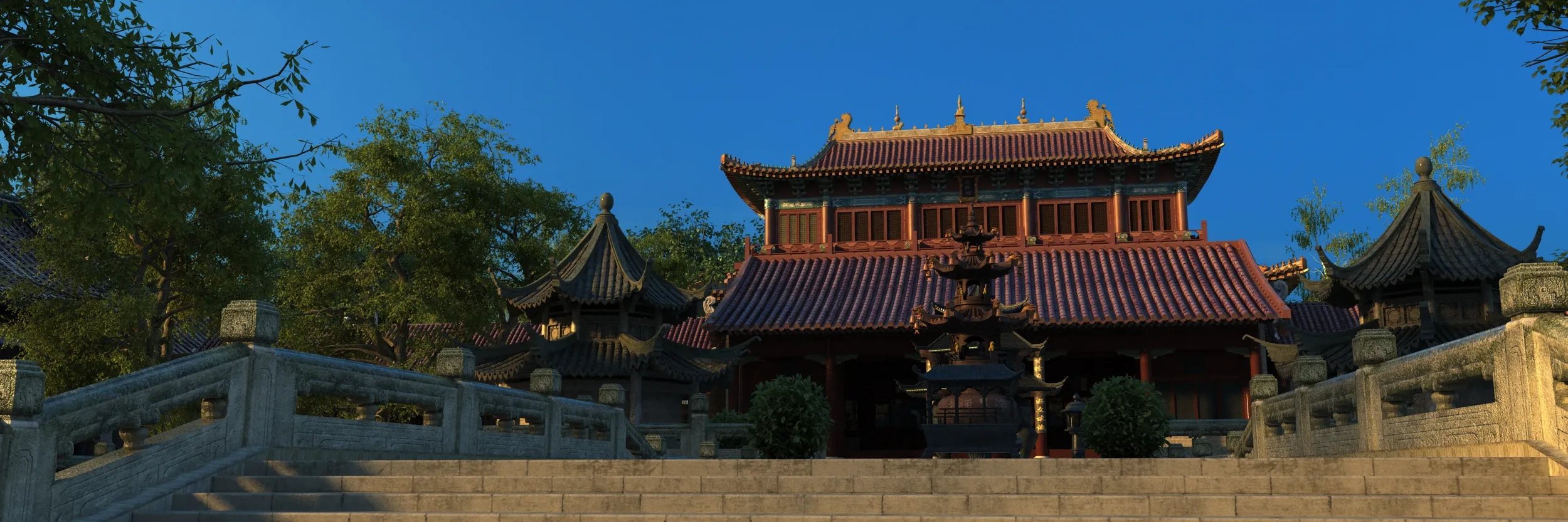 Temple 3D Model .c4d .max .obj .3ds .fbx .stl .blend 