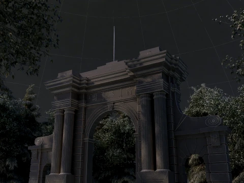 University gate 3D Model