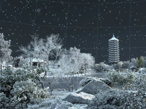 Garden Winter 3D Model