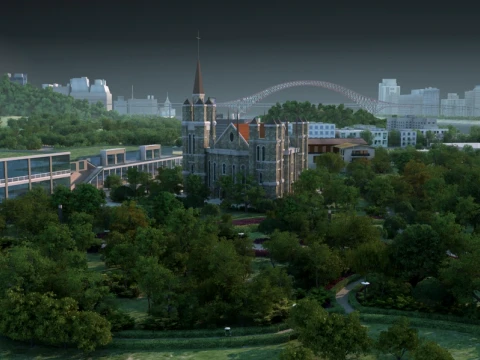 Stadtarchitektur 3D Modell