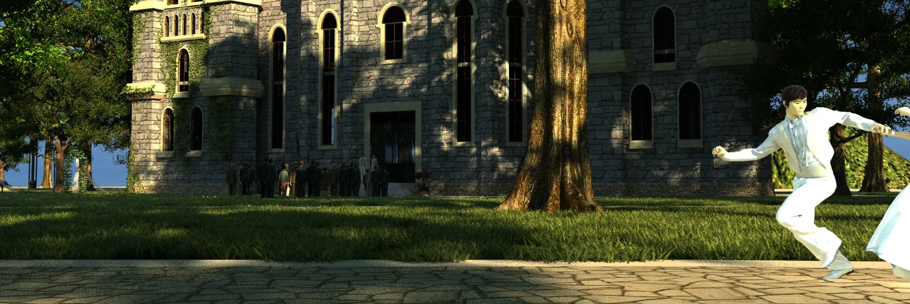 Church 3D Model .c4d .max .obj .3ds .fbx .stl .blend 