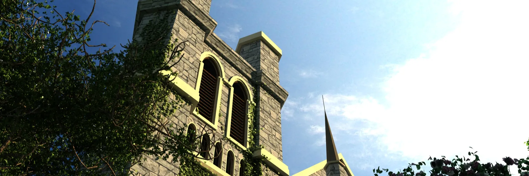 Church 3D Model .c4d .max .obj .3ds .fbx .stl .blend 
