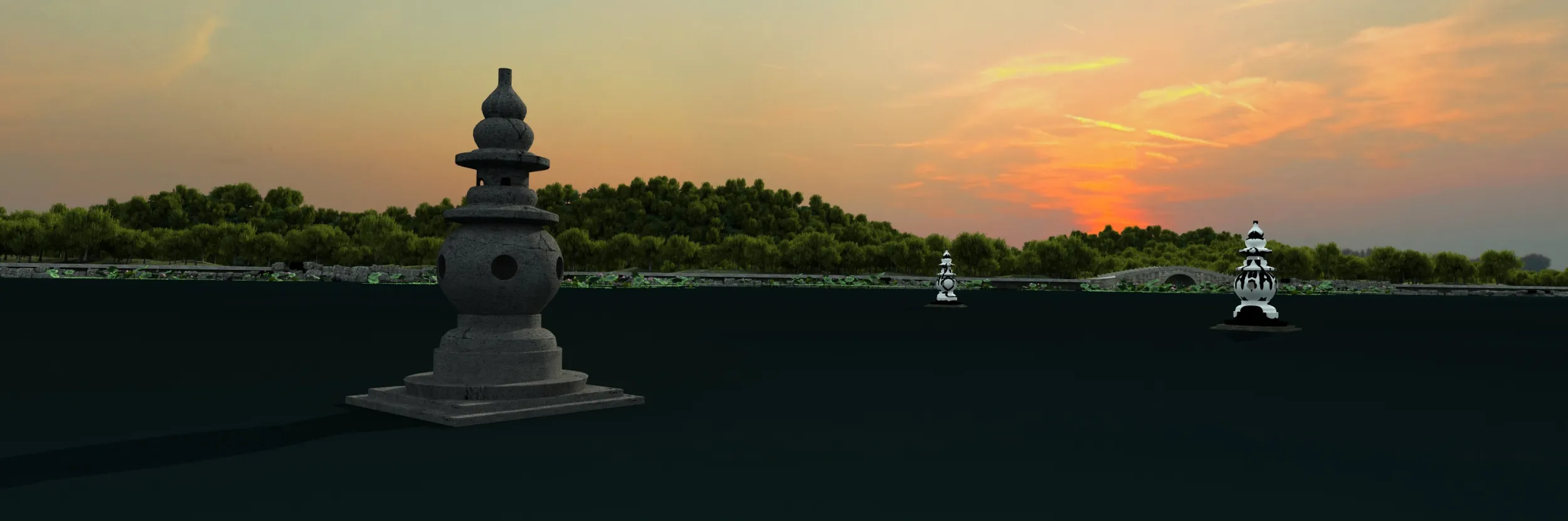 Park 3D Model .c4d .max .obj .3ds .fbx .stl .blend