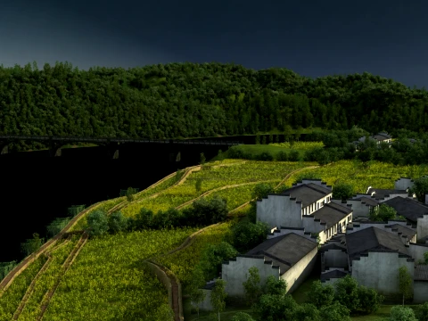 田舎 3Dモデル