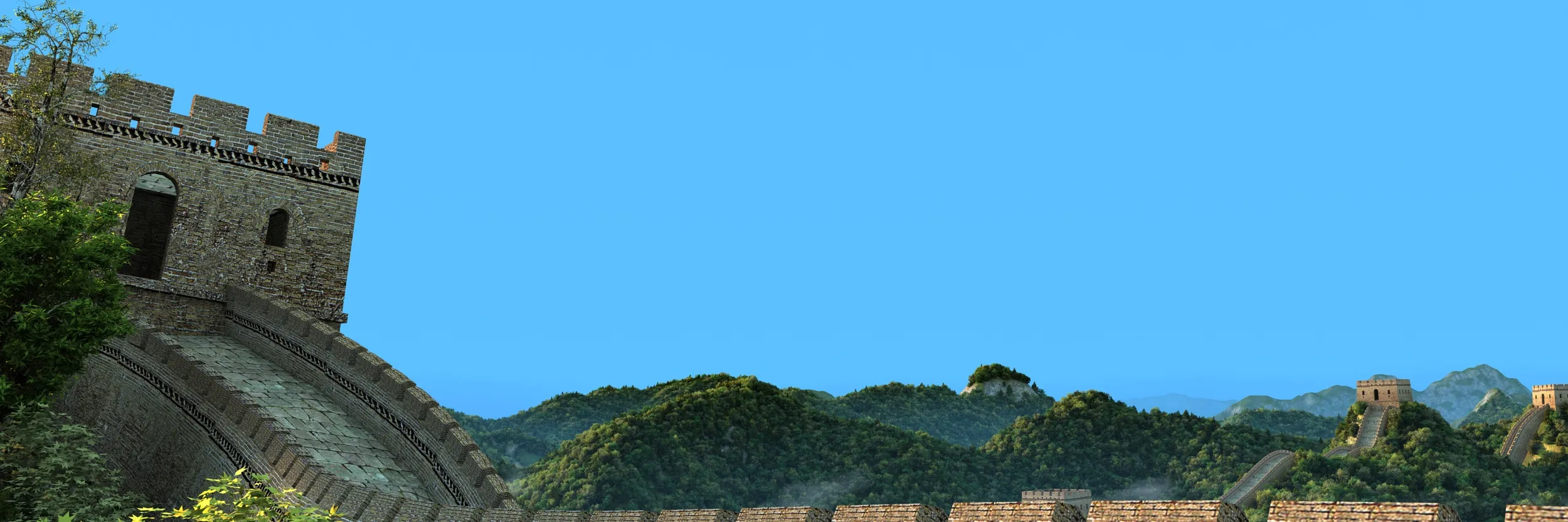 The Great Wall 3D Model .c4d .max .obj .3ds .fbx .stl .blend 