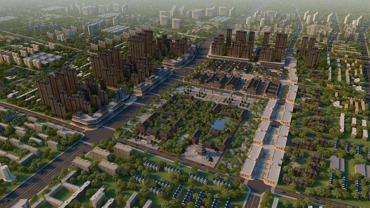 Urban architecture 3D Model .c4d .max .obj .3ds .fbx .stl .blend