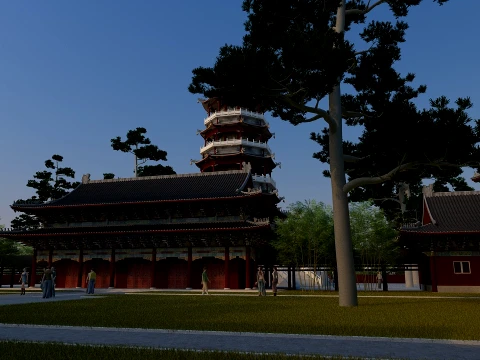 Temple 3D Model