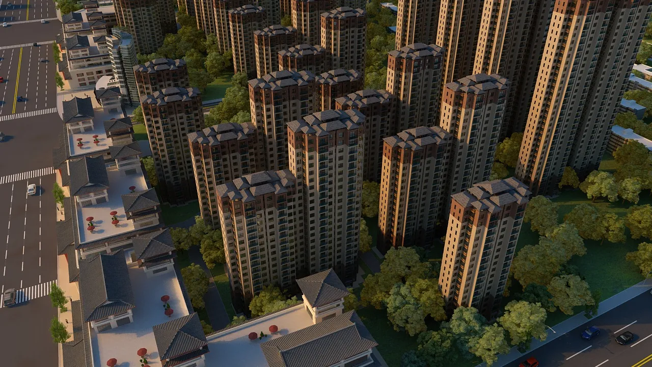 Urban architecture 3D Model .c4d .max .obj .3ds .fbx .stl .blend 