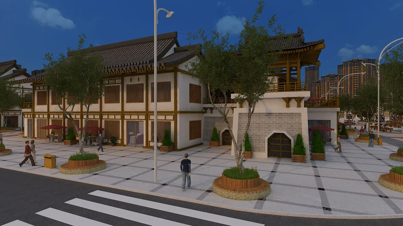 Urban architecture 3D Model .c4d .max .obj .3ds .fbx .stl .blend 