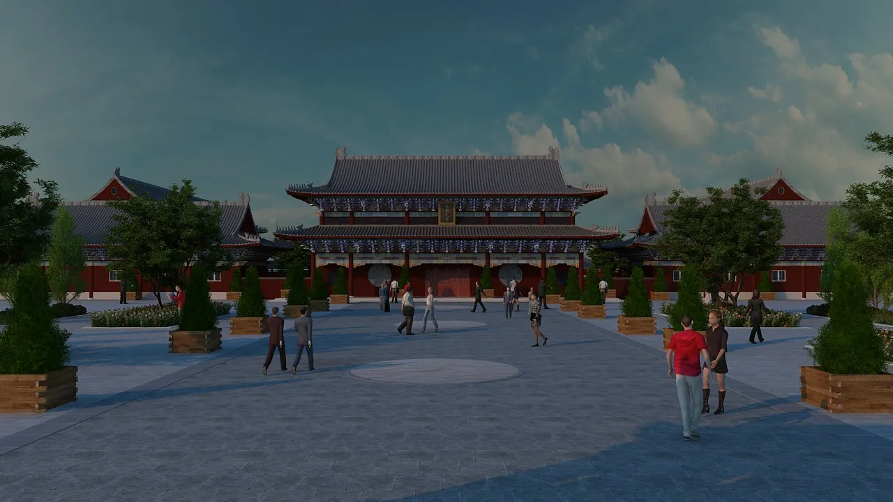 Temple 3D Model .c4d .max .obj .3ds .fbx .stl .blend 