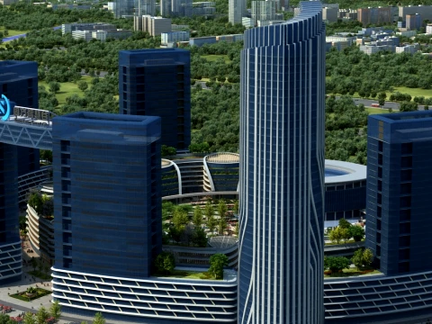 城市建筑 3D 模型