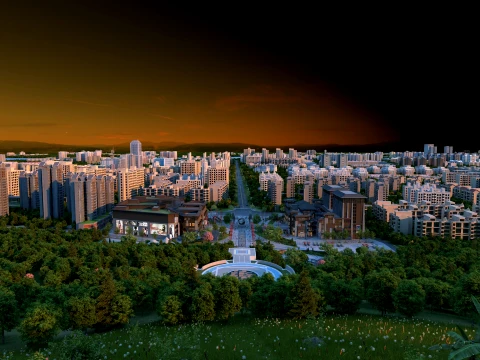Stadtarchitektur 3D Modell