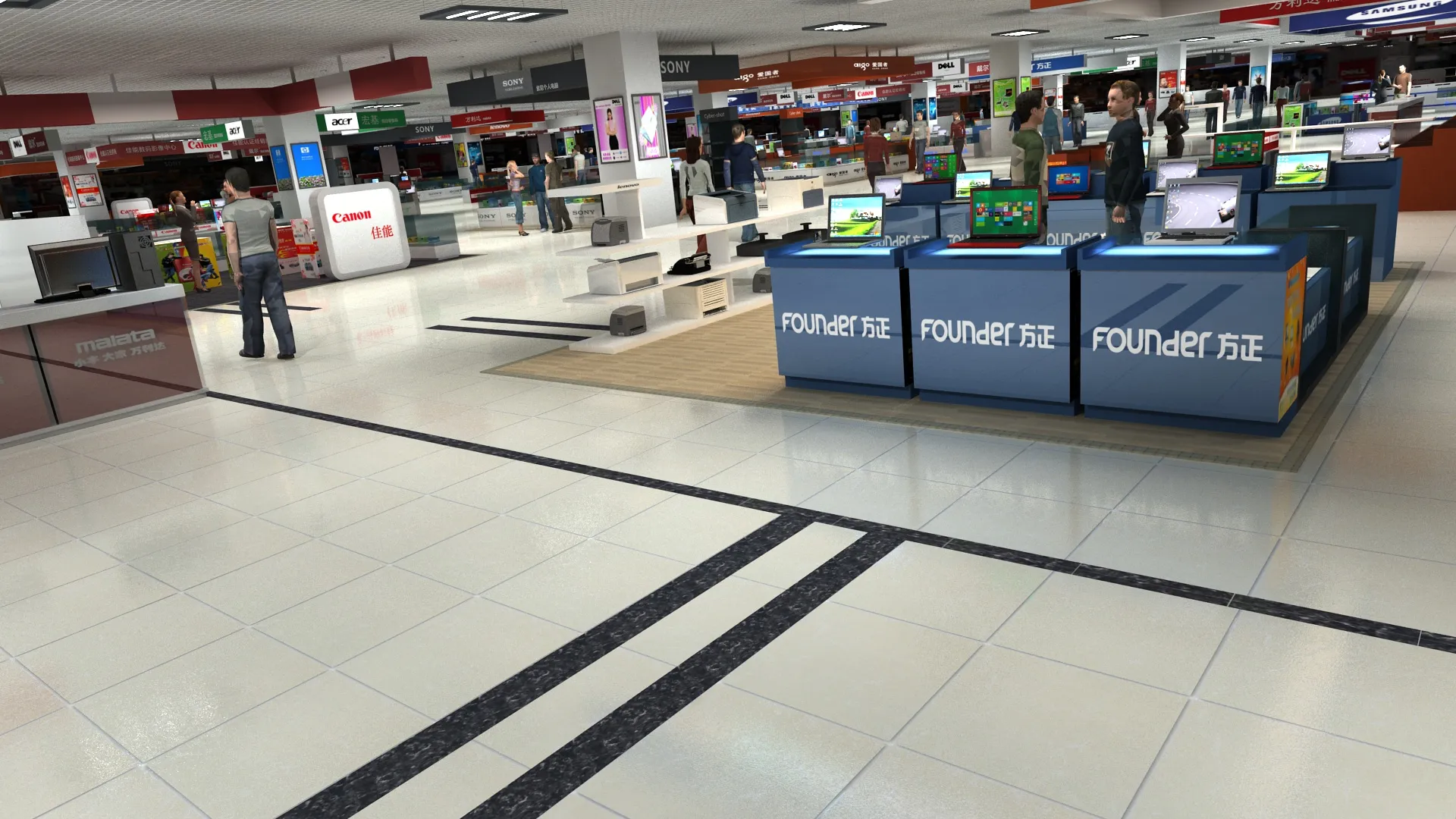 Mall 3D Model .c4d .max .obj .3ds .fbx .stl .blend