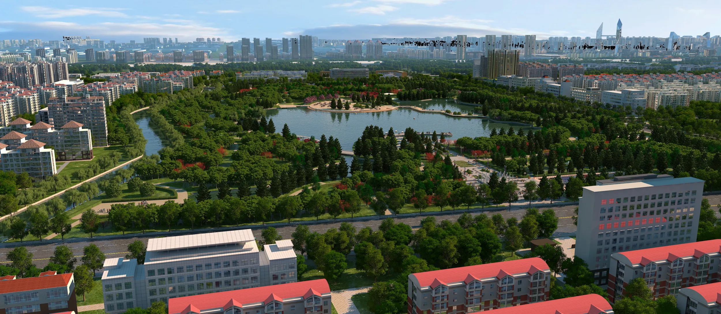 City park 3D Model .c4d .max .obj .3ds .fbx .stl .blend 