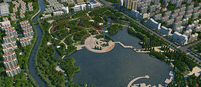 City park 3D Model .c4d .max .obj .3ds .fbx .stl .blend 