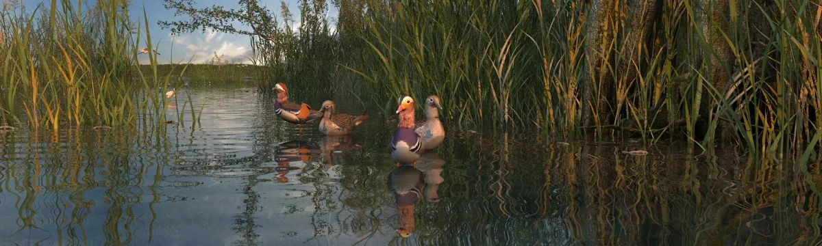 Wetland 3D Model .c4d .max .obj .3ds .fbx .stl .blend 