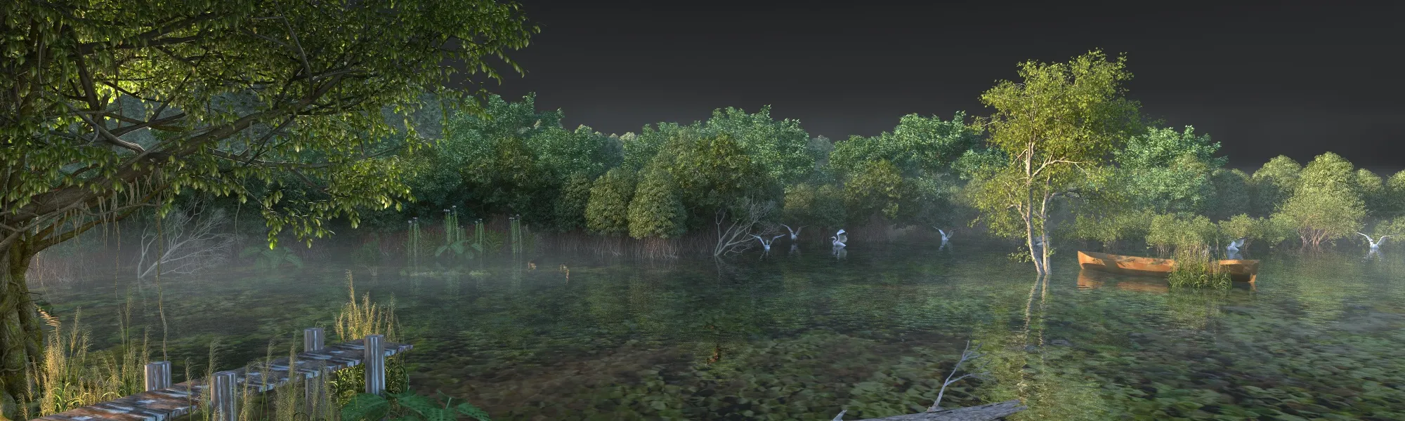 Wetland 3D Model .c4d .max .obj .3ds .fbx .stl .blend 