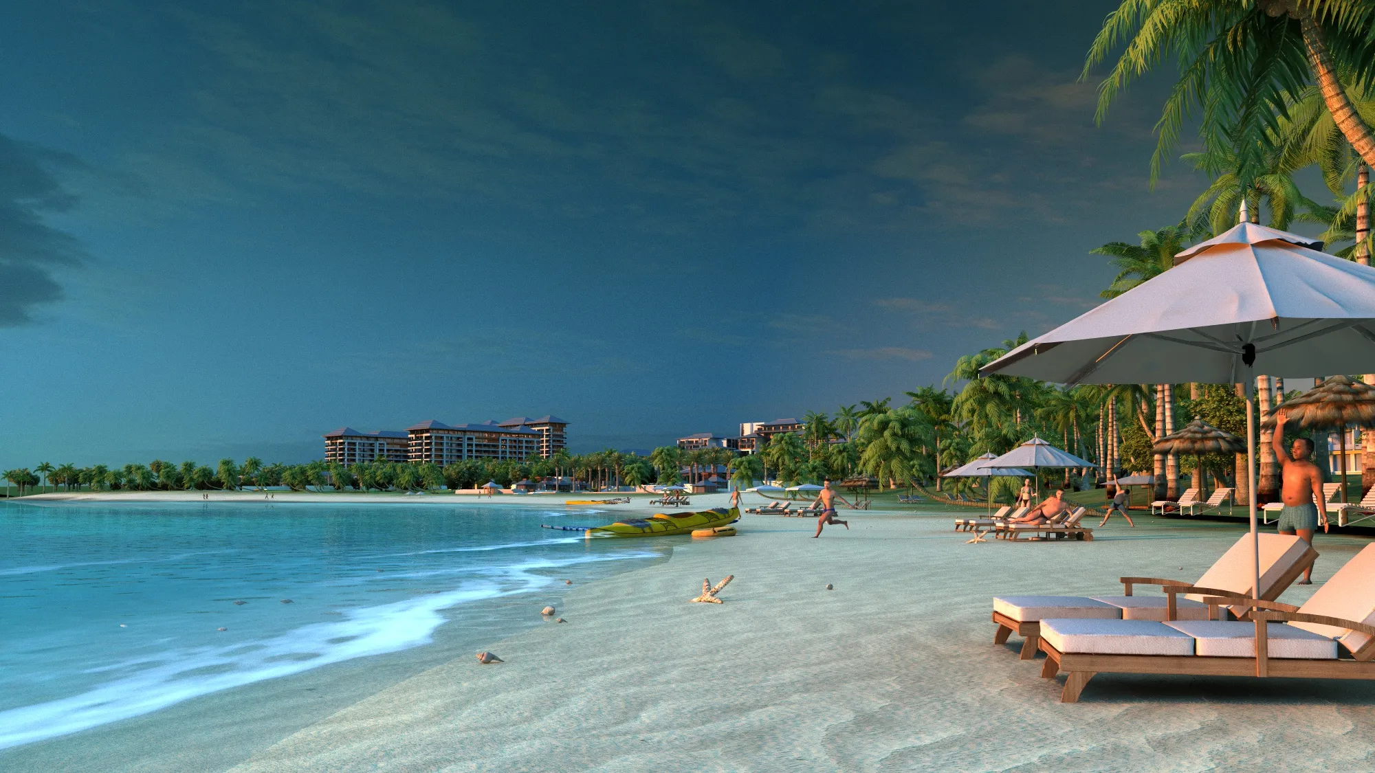 Beach 3D Model .c4d .max .obj .3ds .fbx .stl .blend