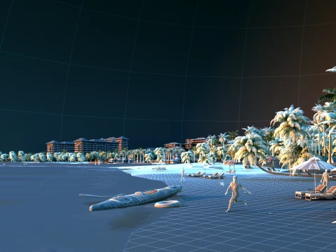 Beach 3D Model