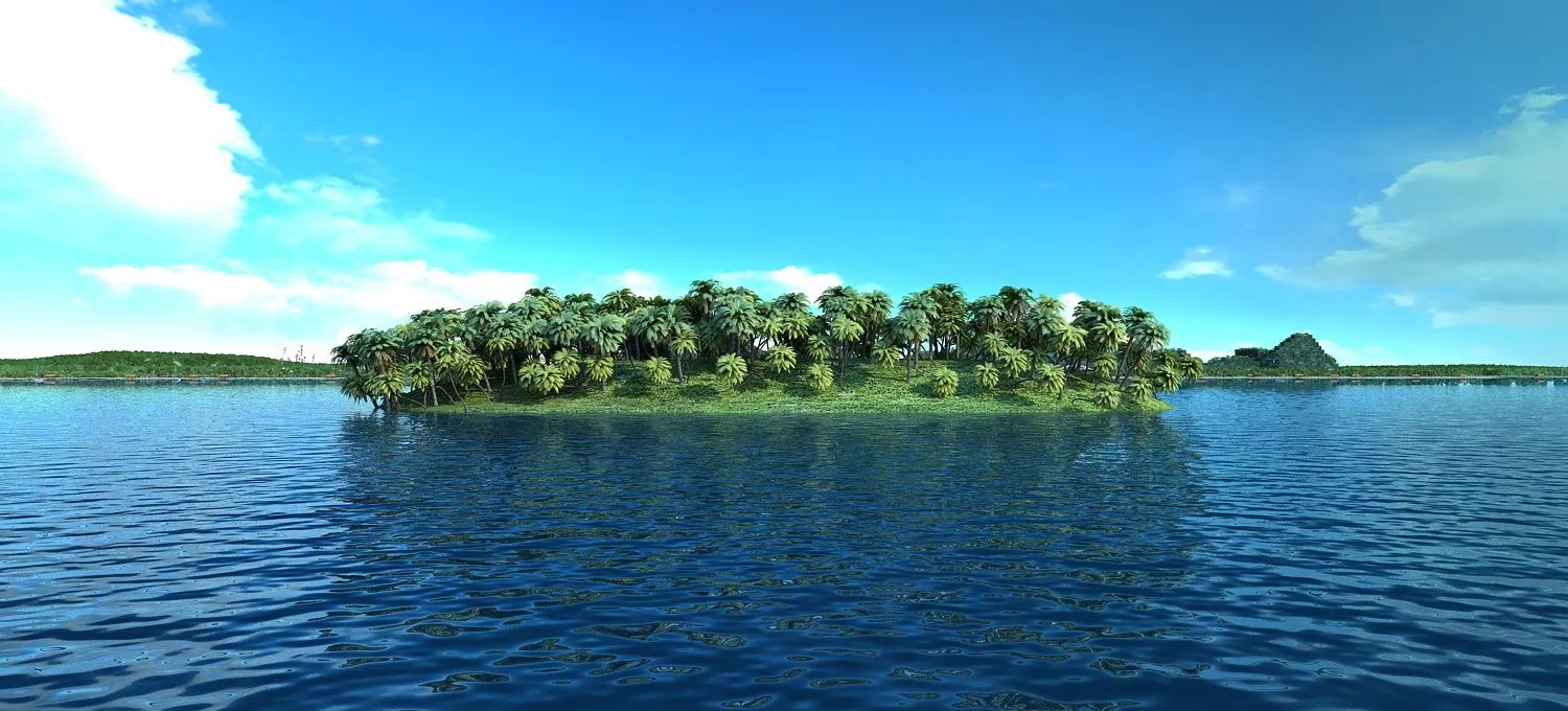 Island 3D Model .c4d .max .obj .3ds .fbx .stl .blend 