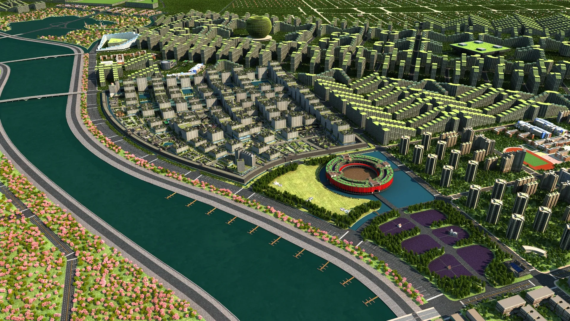 Urban greening 3D Model .c4d .max .obj .3ds .fbx .stl .blend 