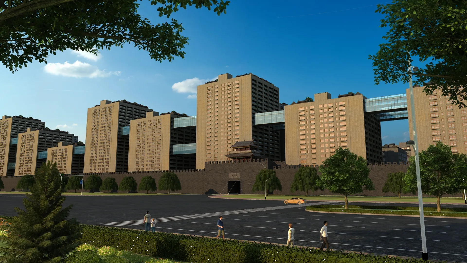 Urban architecture 3D Model .c4d .max .obj .3ds .fbx .stl .blend 