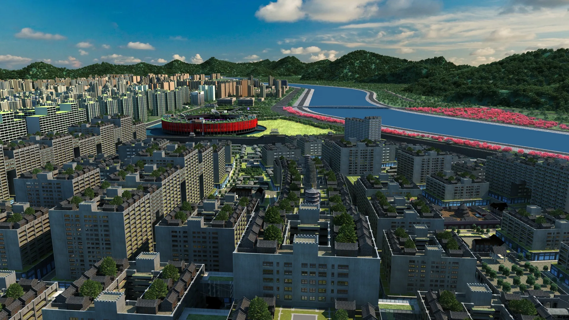 Urban architecture 3D Model .c4d .max .obj .3ds .fbx .stl .blend 