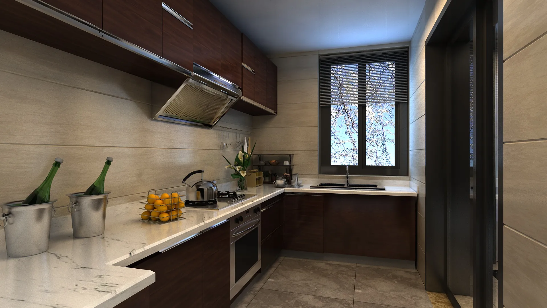 Kitchen 3D Model .c4d .max .obj .3ds .fbx .stl .blend