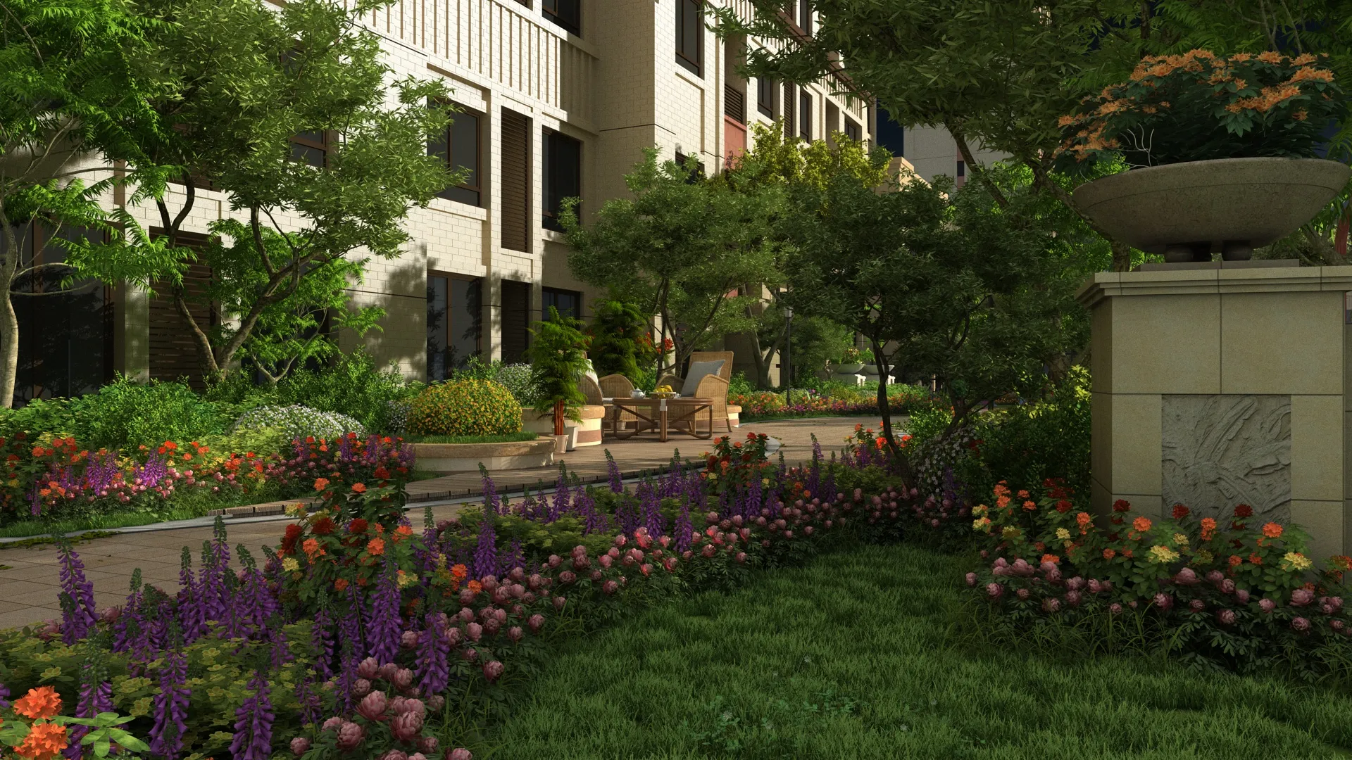 Urban architecture 3D Model .c4d .max .obj .3ds .fbx .stl .blend 