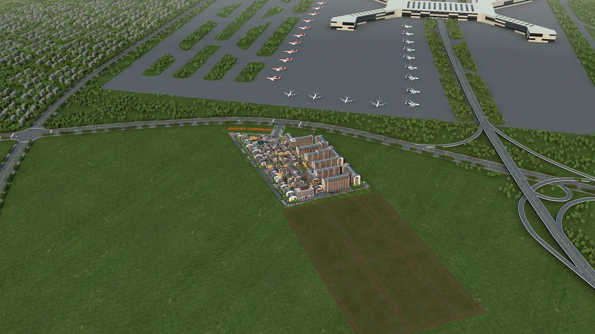 Airport 3D Model .c4d .max .obj .3ds .fbx .stl .blend 