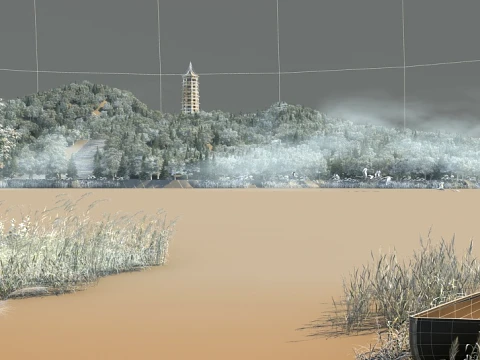 White Pagoda 3D Model