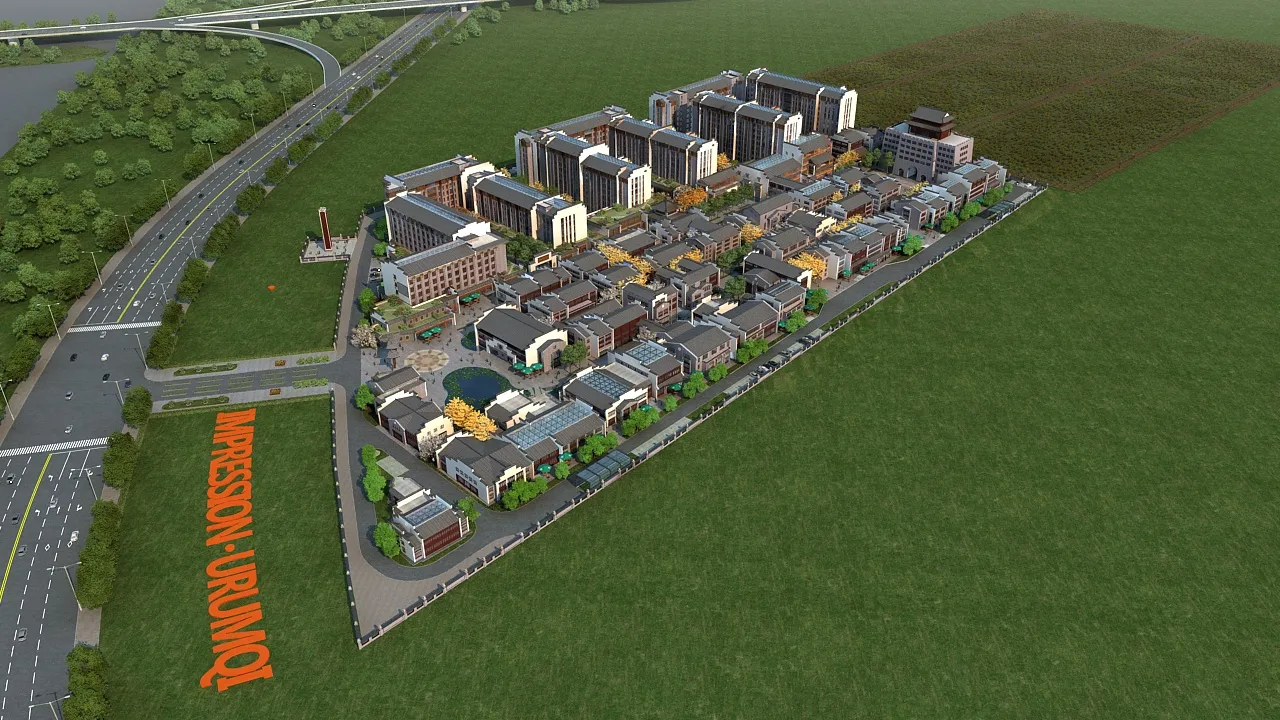 Urban architecture 3D Model .c4d .max .obj .3ds .fbx .stl .blend 