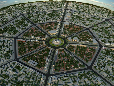 Bagua City 3D Model