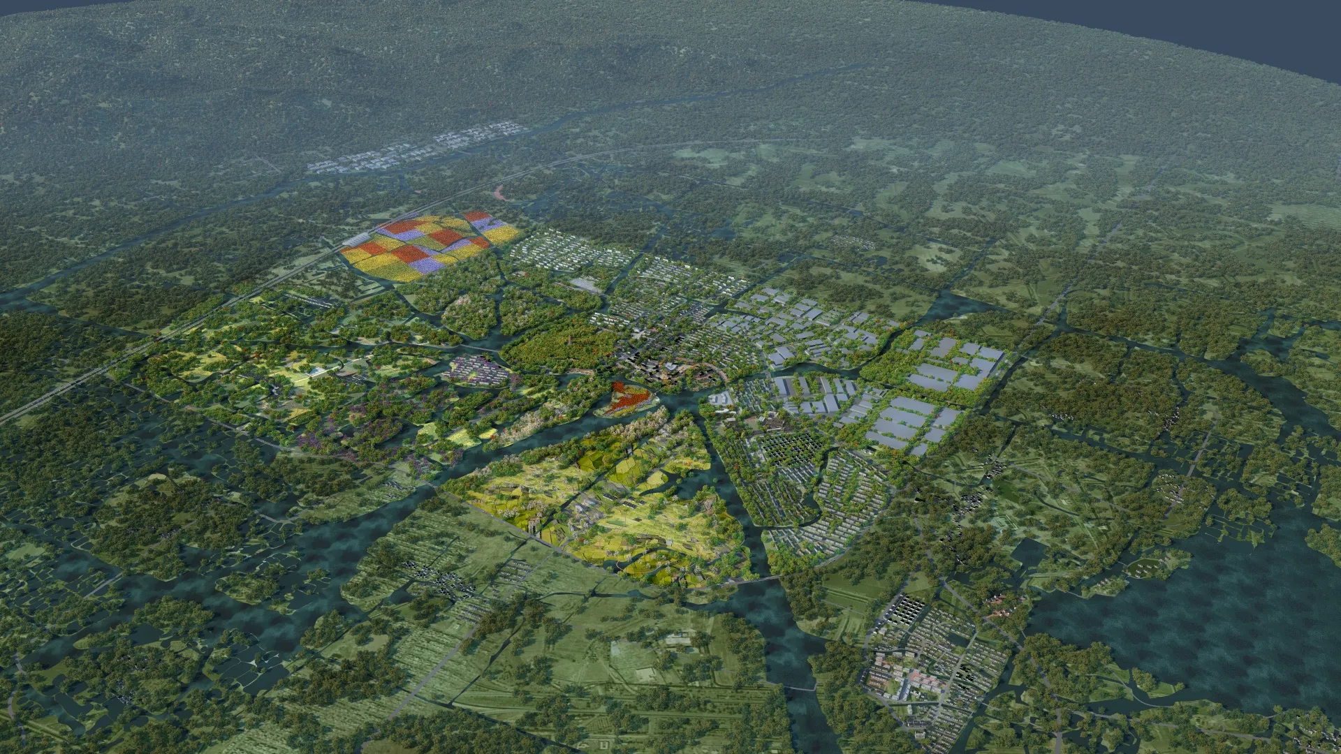 Town 3D Model .c4d .max .obj .3ds .fbx .stl .blend 