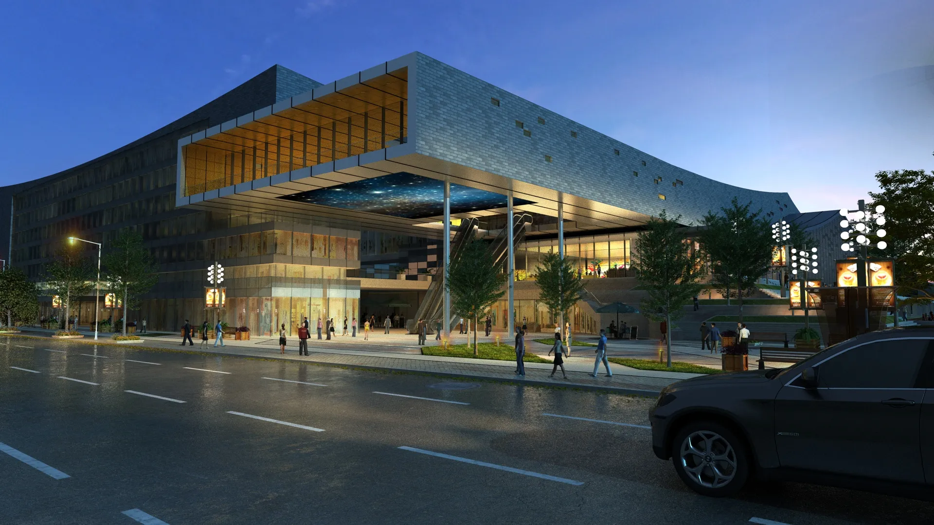 Urban architecture 3D Model .c4d .max .obj .3ds .fbx .stl .blend 