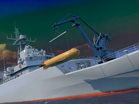 Warship 3D Model
