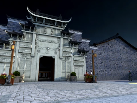 Ancient town 3D Model