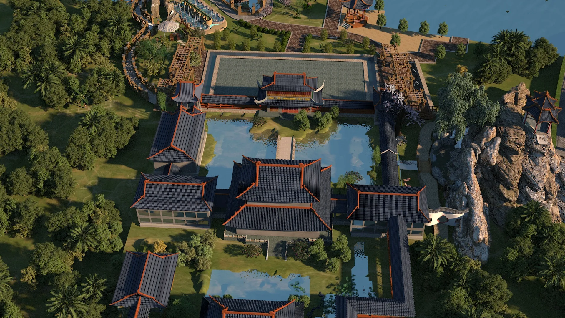 Temple 3D Model .c4d .max .obj .3ds .fbx .stl .blend 