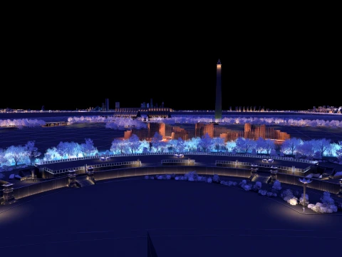 City nightscape 3D Model