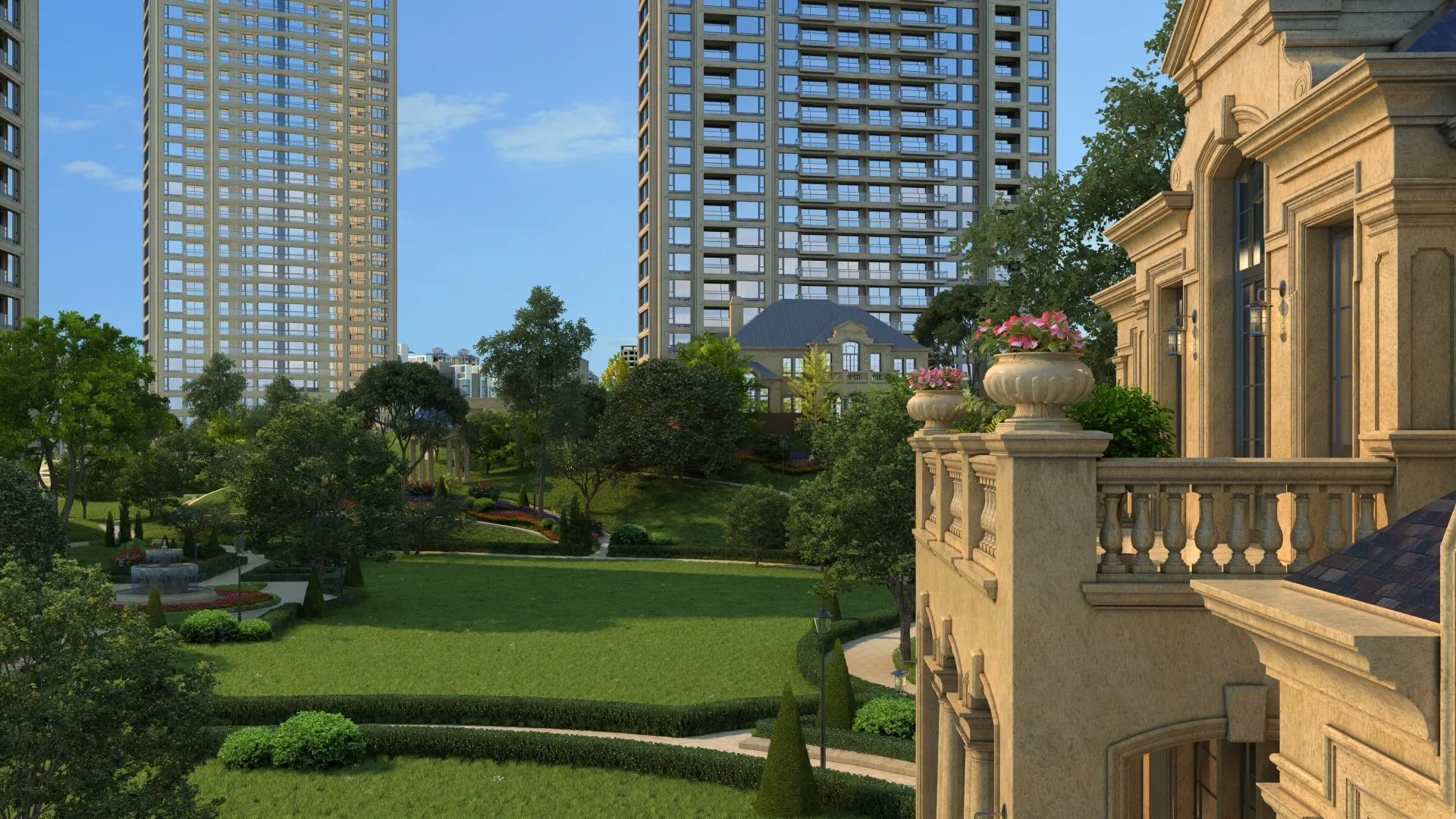 Urban architecture 3D Model .c4d .max .obj .3ds .fbx .stl .blend 