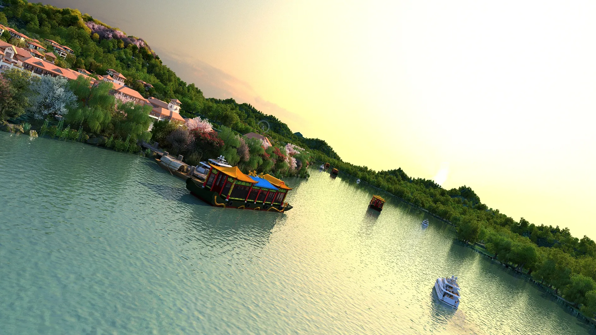 City park 3D Model .c4d .max .obj .3ds .fbx .stl .blend 